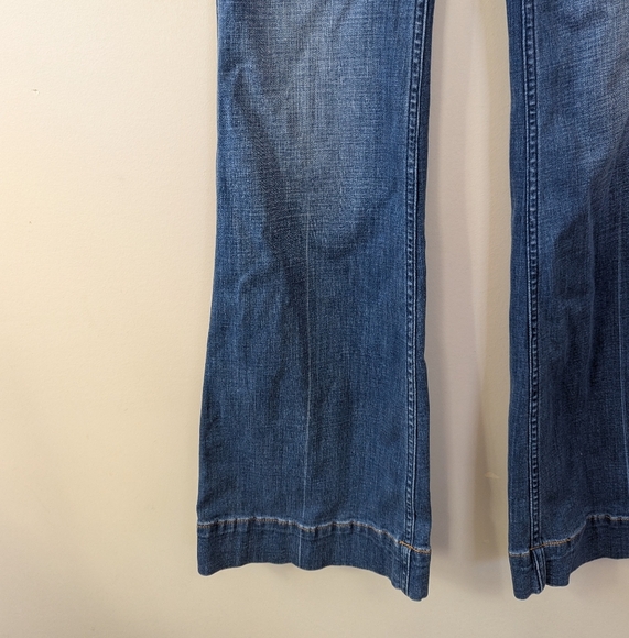 Abercrombie & Fitch Wide Leg Flare Trouser Jean High Rise 00R - Picture 2 of 10